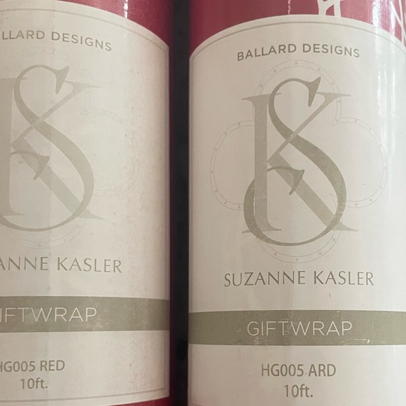 Designer Christmas Snowflake and Antler Gift Wrap Set of 3 Red/White - Picture 2 of 5